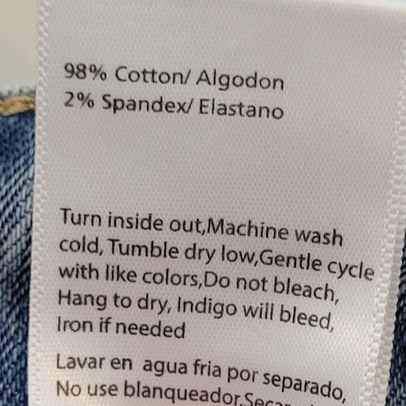 Insane Gene Plus Size High-Rise Button Fly Distressed Girlfriend Jeans - Sz 2XL - Picture 14 of 14